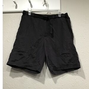 L.L.Bean Supplex Nylon Cargo Shorts Mens L Black Gorpcore Hiking Oudoors Utility